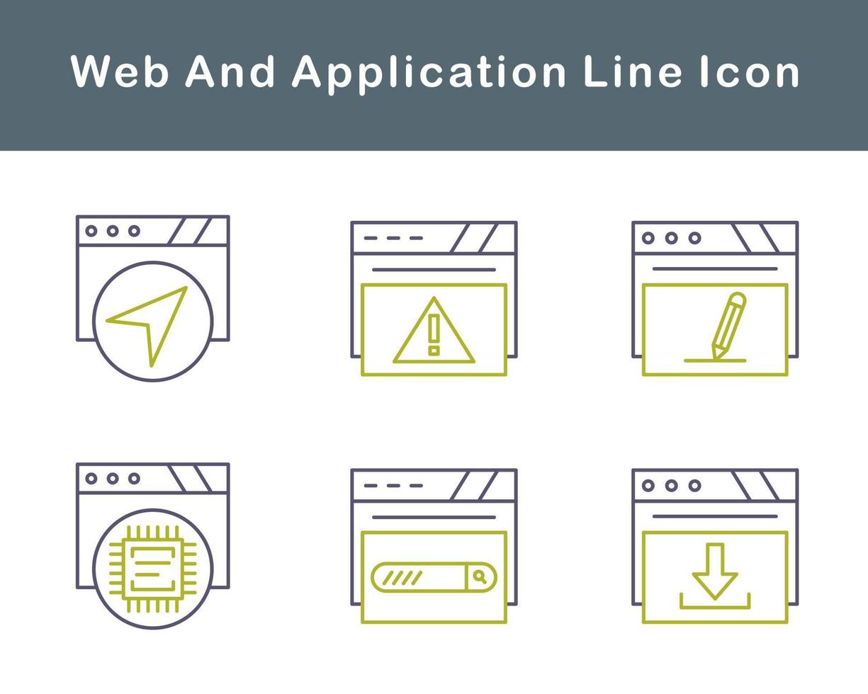 la toile et application vecteur icône ensemble