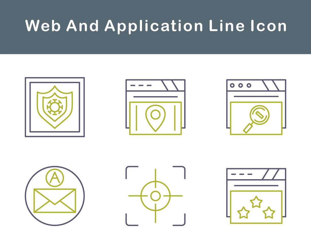 la toile et application vecteur icône ensemble