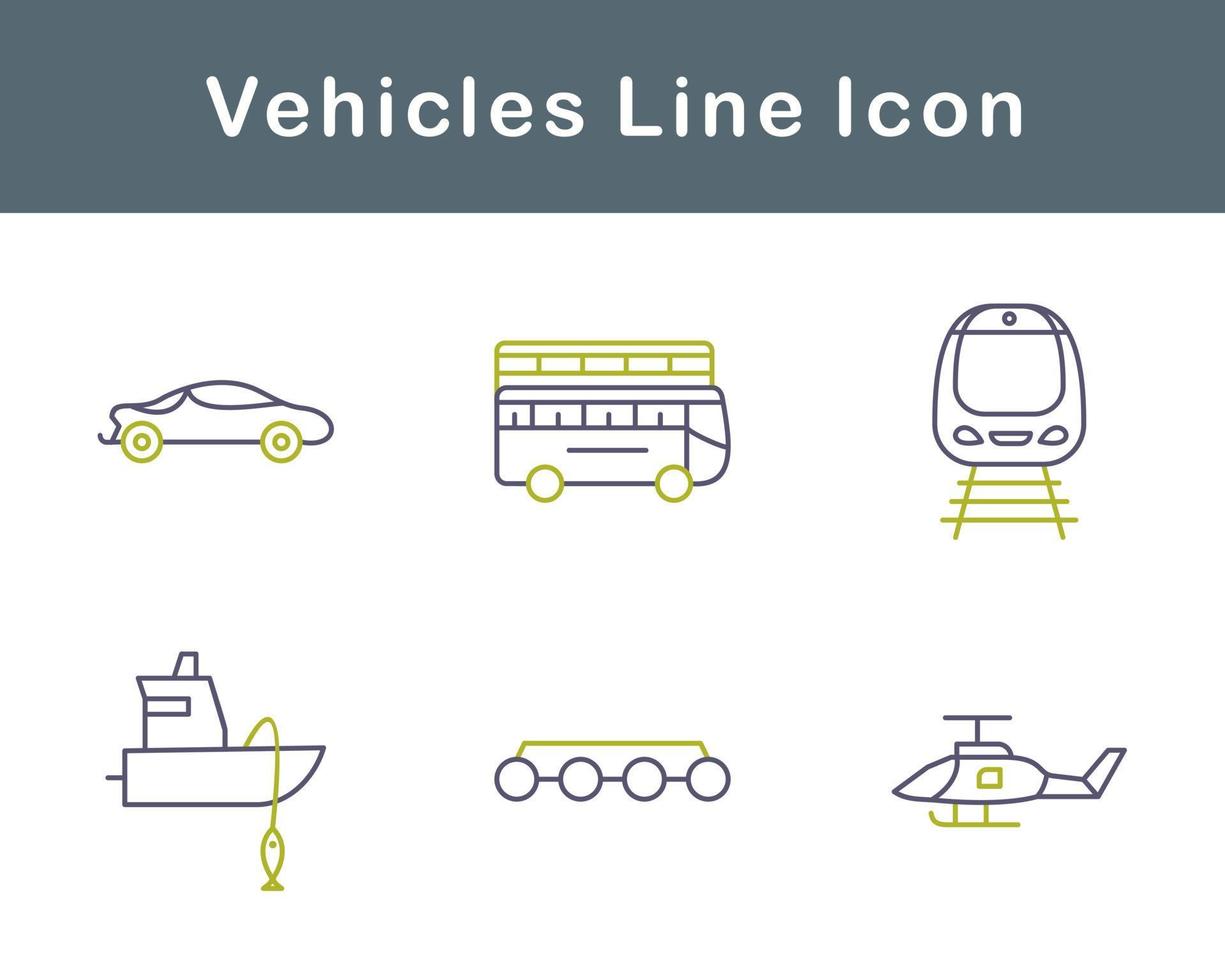 Véhicules vecteur icône ensemble