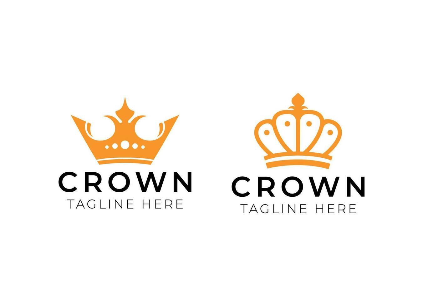 logo de couronne vintage modèle vectoriel de conception de logo abstrait roi royal reine. icône de concept de logo symbole géométrique.