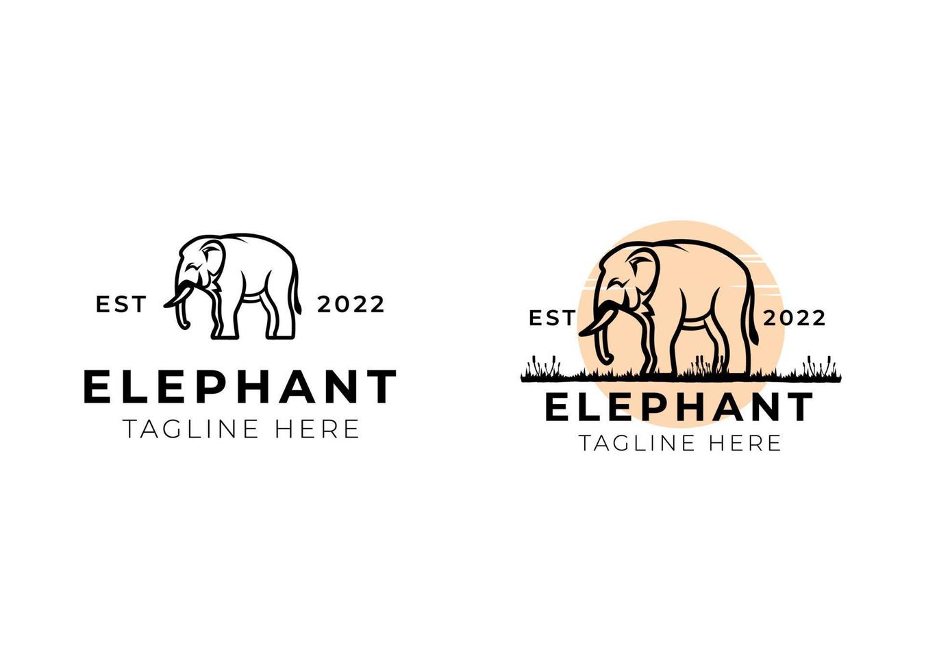 l'éléphant logo conception modèle. Facile l'éléphant logo vecteur