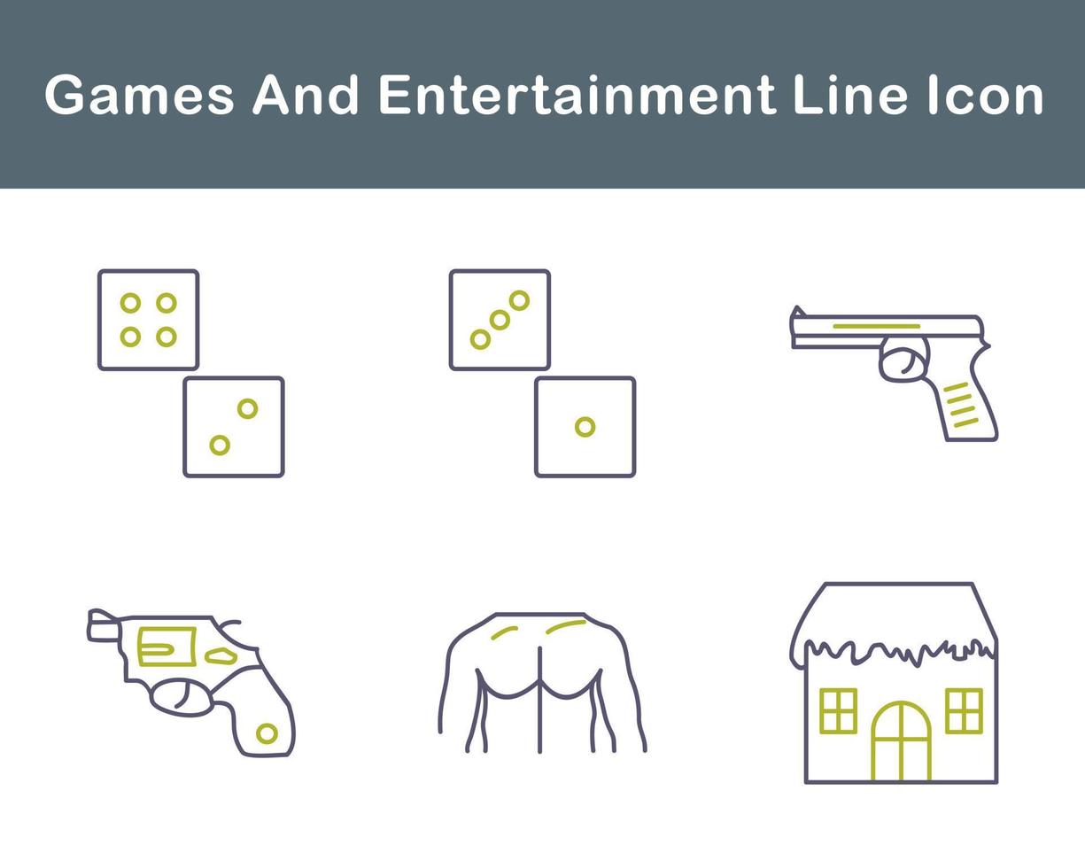 Jeux et divertissement vecteur icône ensemble