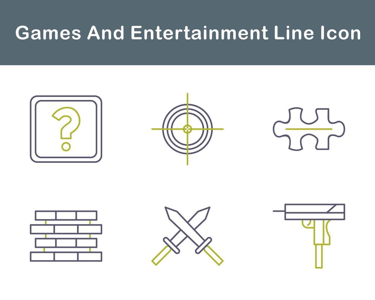 Jeux et divertissement vecteur icône ensemble