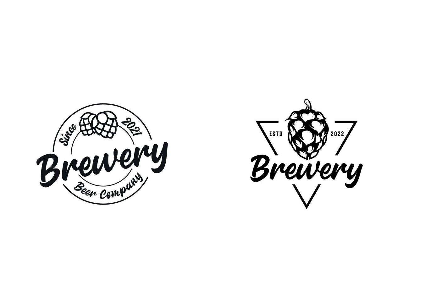 artisanat Bière Brasserie étiquette logo conception modèle. alcool logo pour pub et bar club vecteur