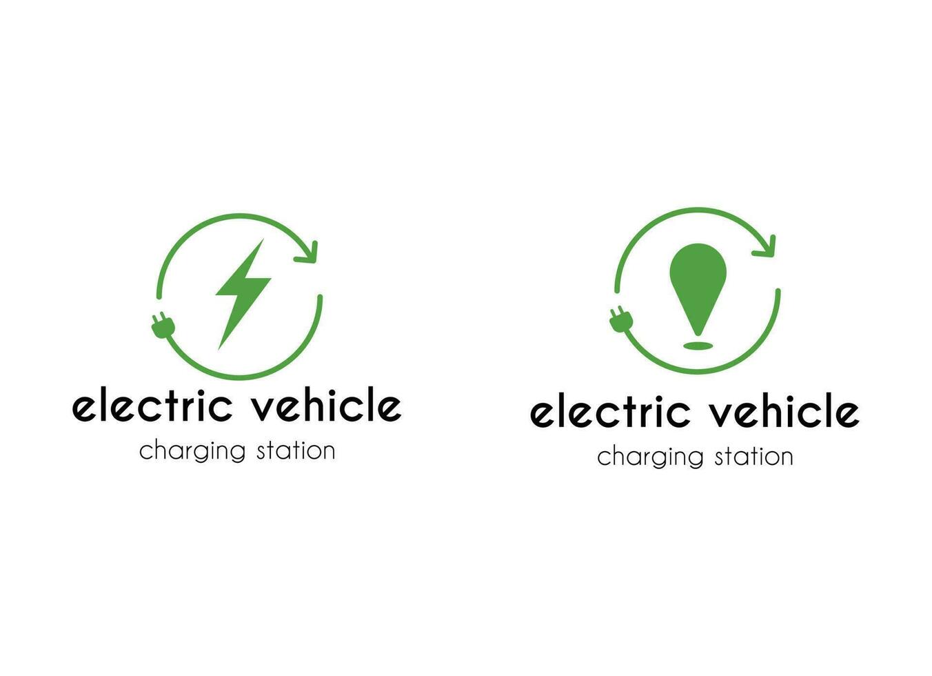 électrique mise en charge station logo conception modèle. vecteur