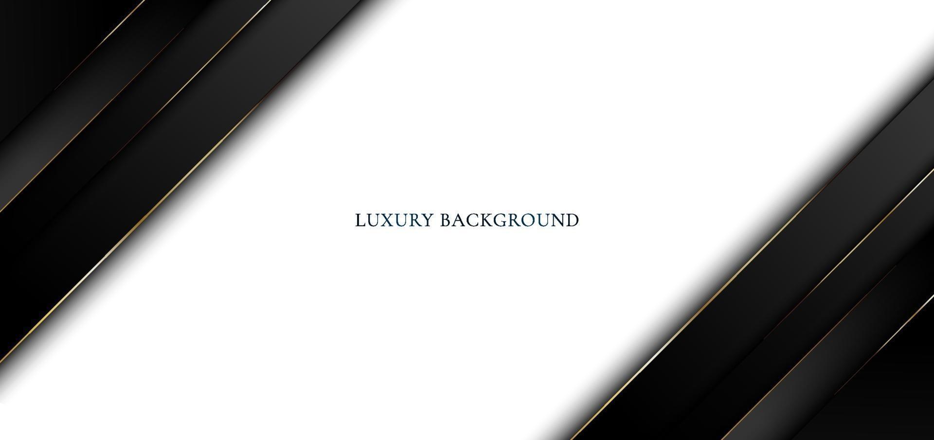 rayures diagonales noires de luxe moderne avec ligne or isolé sur fond blanc. vecteur