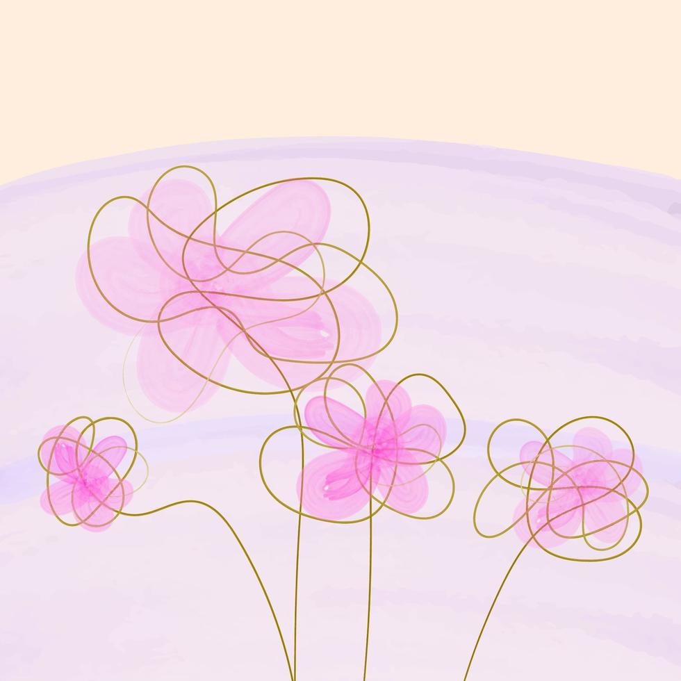 abstrait Cerise fleur aquarelle effet vecteur Contexte