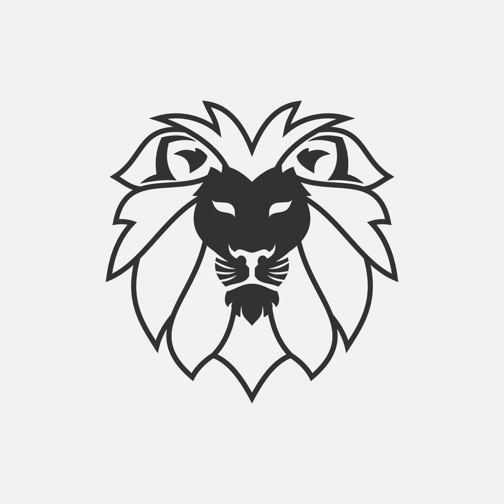 icône de vecteur de modèle de logo de lion