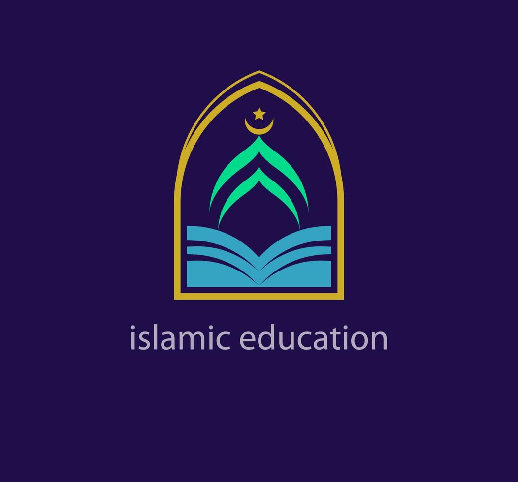 unique style de islamique religieux éducation logo conception modèle. abstrait arabe symbole. unique formes. moderne Couleur transitions. religion et culture conception logo modèle. vecteur. vecteur