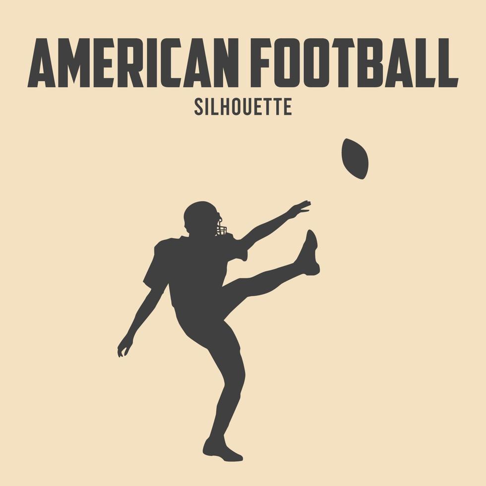 américain Football joueur silhouette vecteur Stock illustration