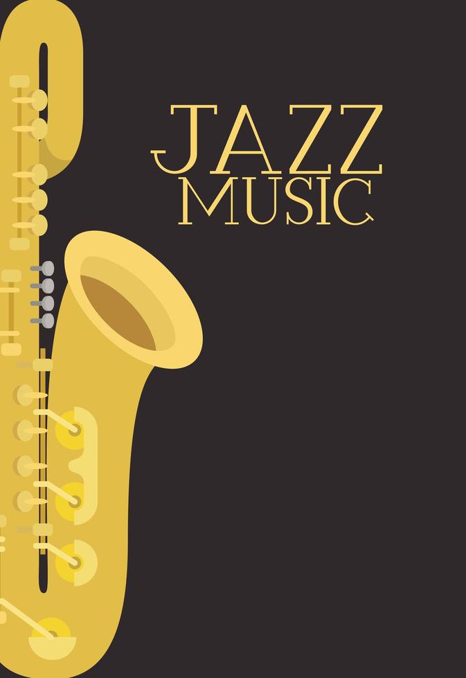 affiche de la journée du jazz avec saxophone vecteur