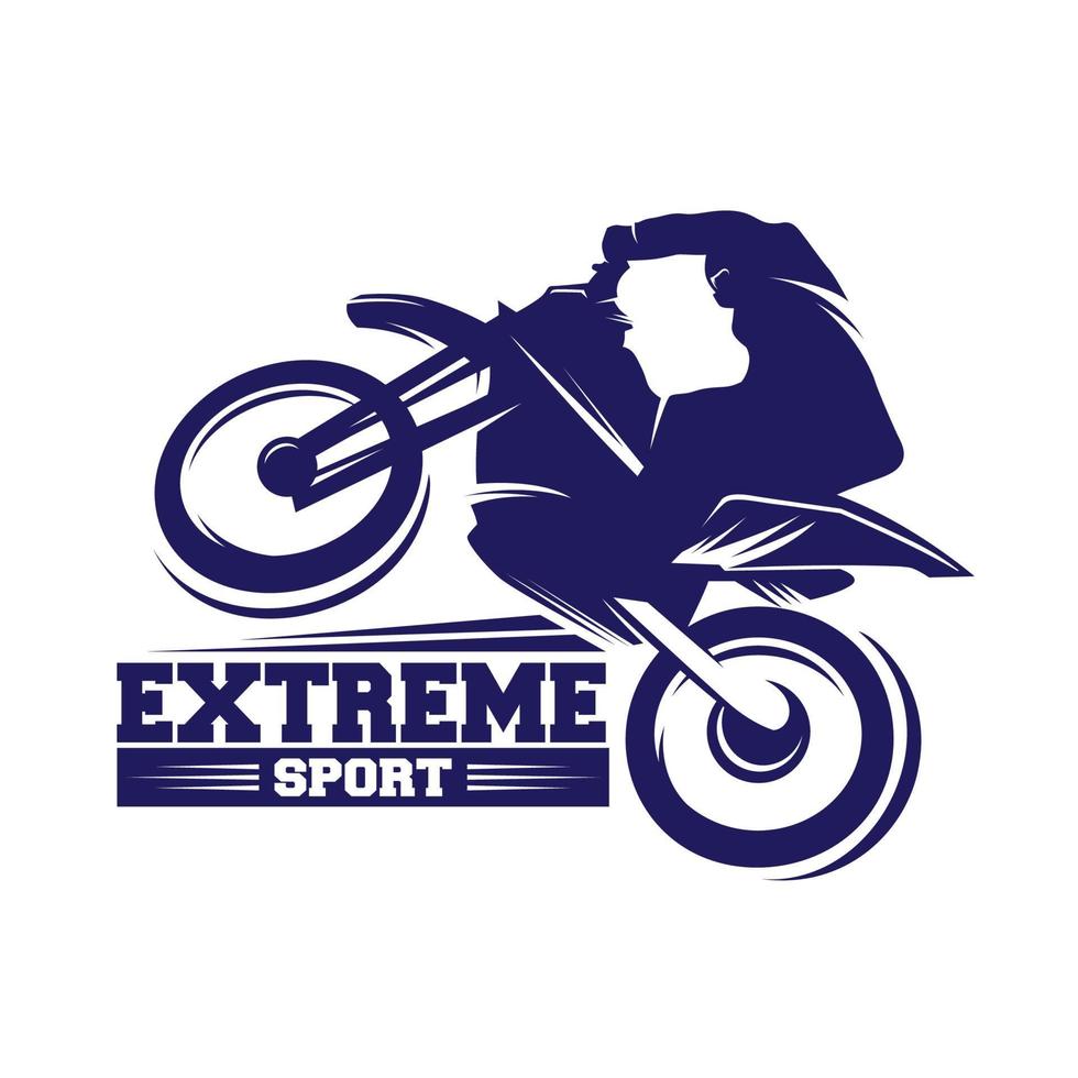 moto Piste logo. motocross sauter illustration logo inspiration vecteur