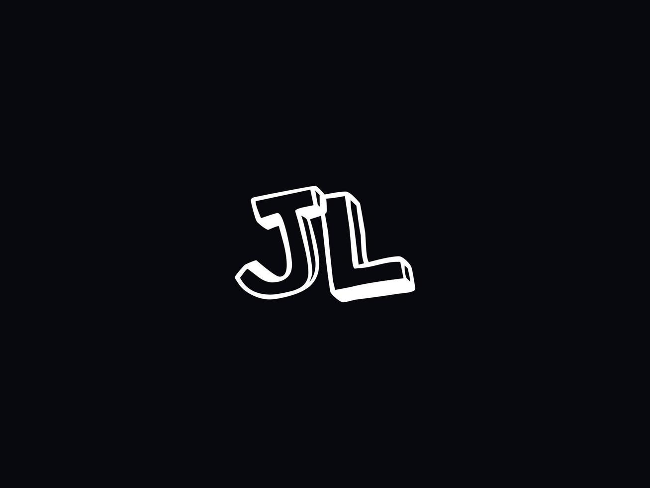 minimal jl lettre logo, Créatif jl logo icône vecteur