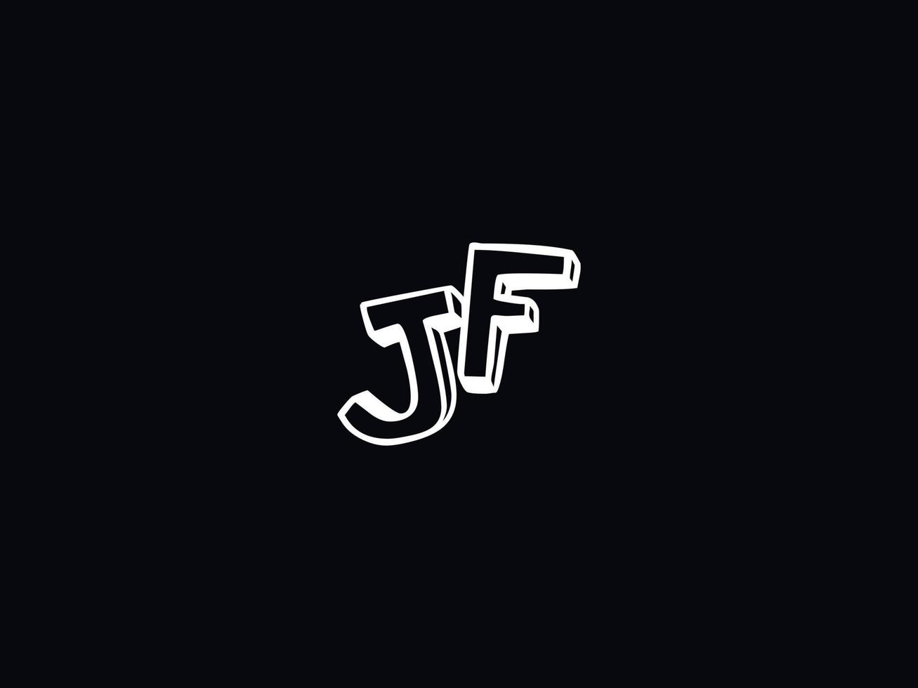 minimal jf lettre logo, Créatif jf logo icône vecteur