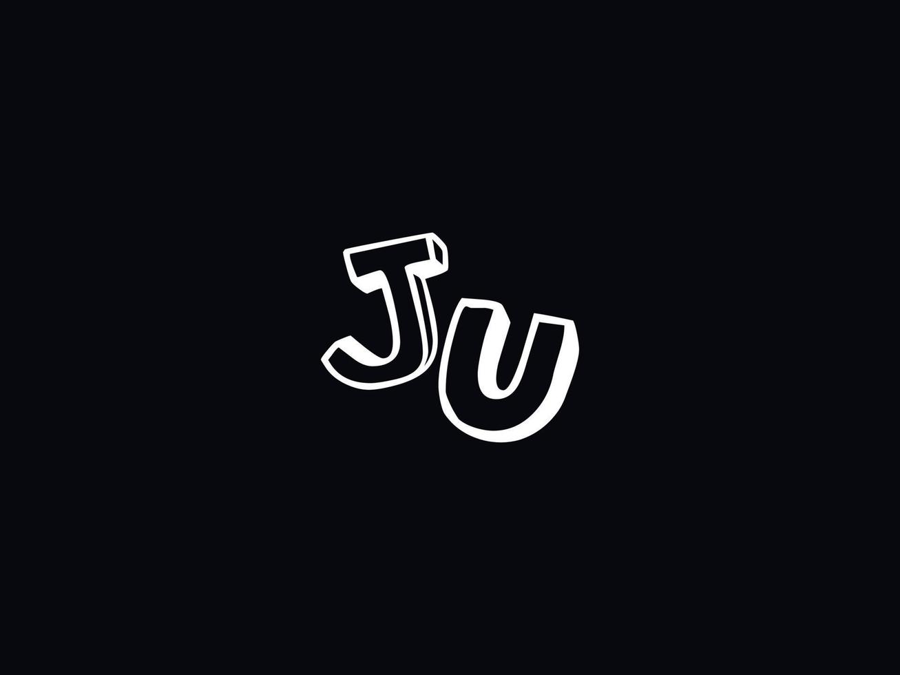minimal ju lettre logo, Créatif ju logo icône vecteur