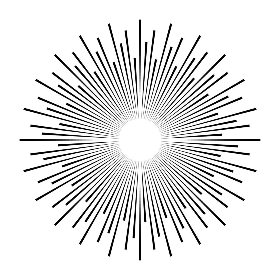 ancien Soleil des rayons monochrome étoile éclater conception élément starburst Stock illustration vecteur