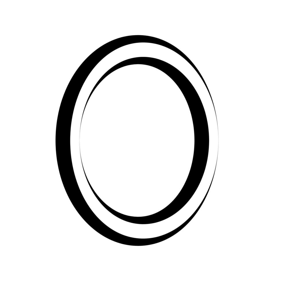 logo lettre o icône axe alphabet logotype o emblème vecteur