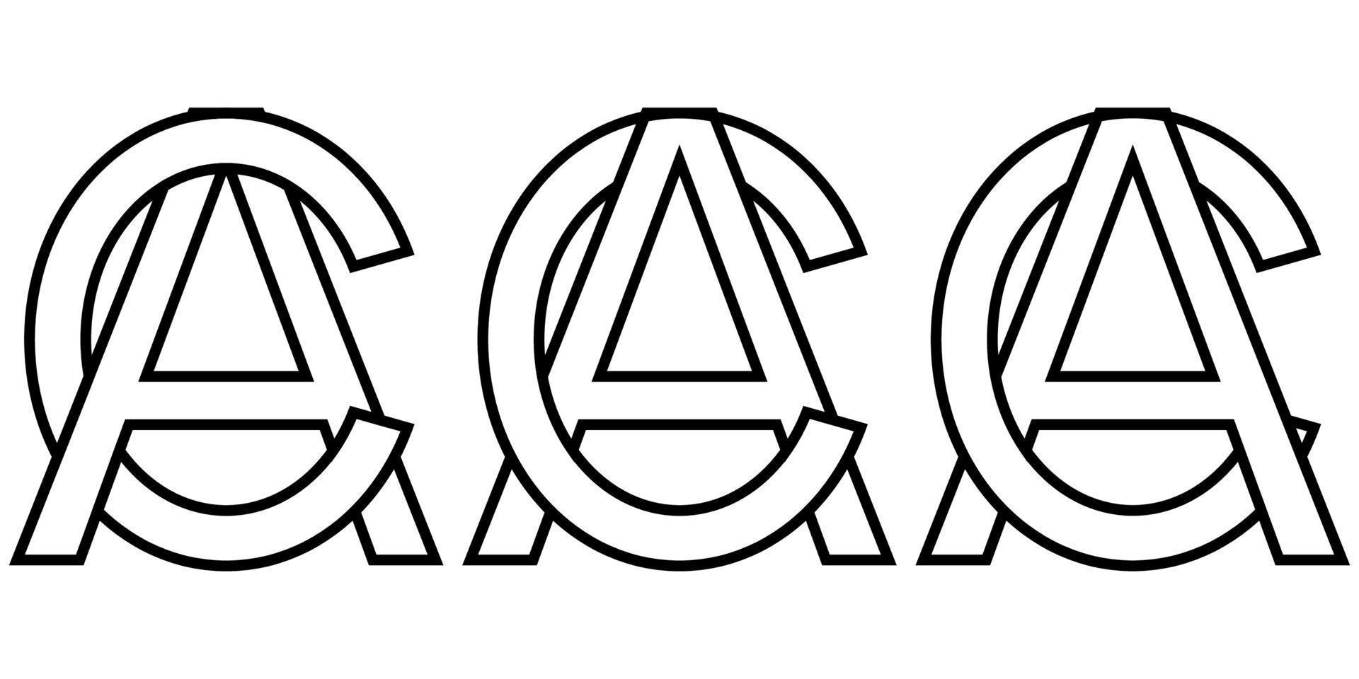 logo signe ac Californie icône signe deux entrelacé des lettres c et une vecteur logo Californie, ac premier Capitale des lettres modèle alphabet un, c