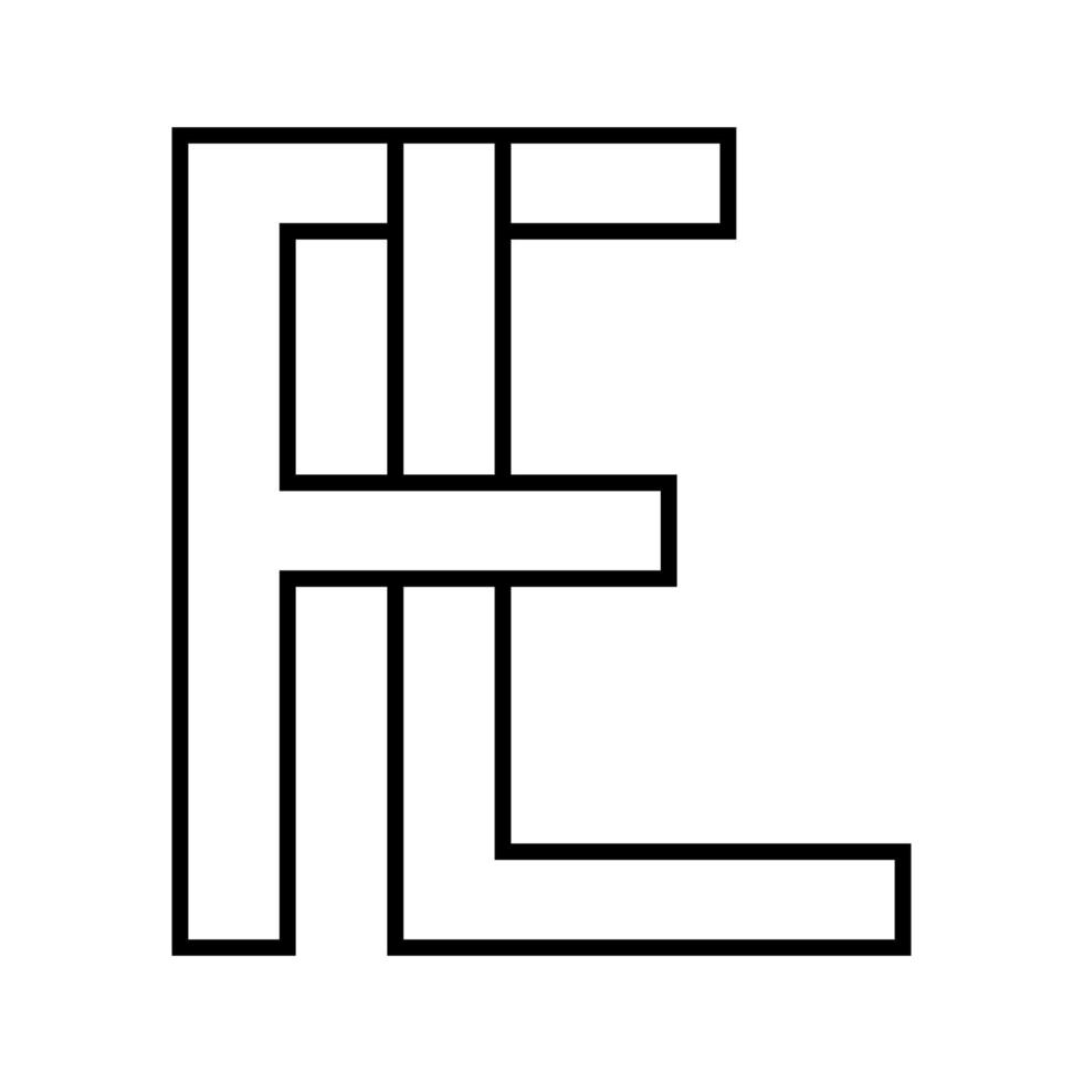 logo signe, fl si icône, nft fl entrelacé des lettres F l vecteur