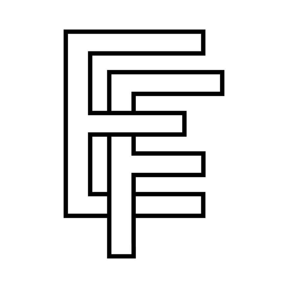 logo signe ef fe icône signe entrelacé des lettres F, e vecteur logo ef, fe premier Capitale des lettres modèle alphabet e, F