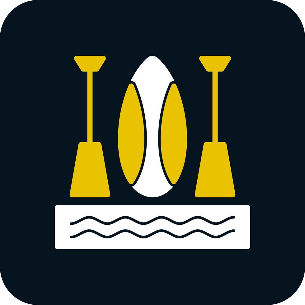 conception d'icône de vecteur de paddleboard