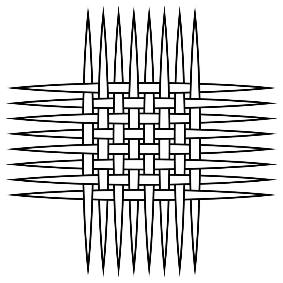 tissé tricoté engrener, vecteur verticale et horizontal rayures sur le concept tissage tricot couture