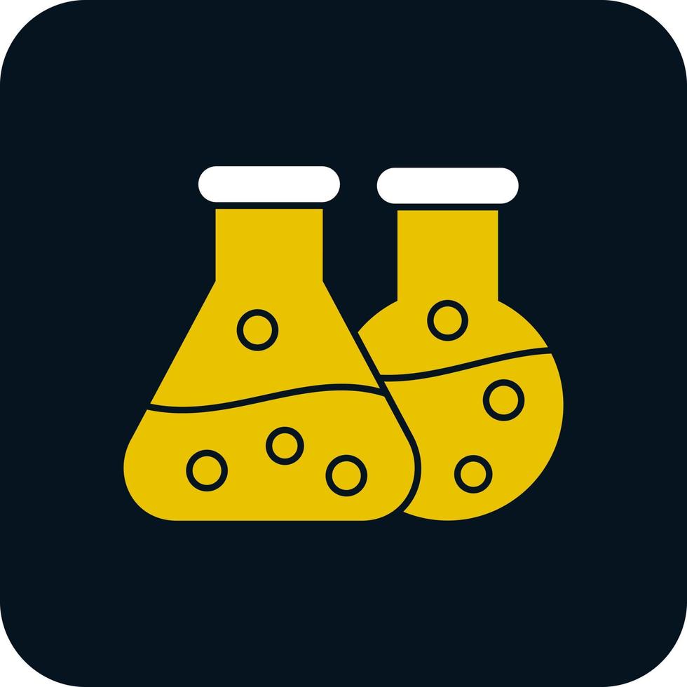 conception d'icône de vecteur d'expérience de chimie