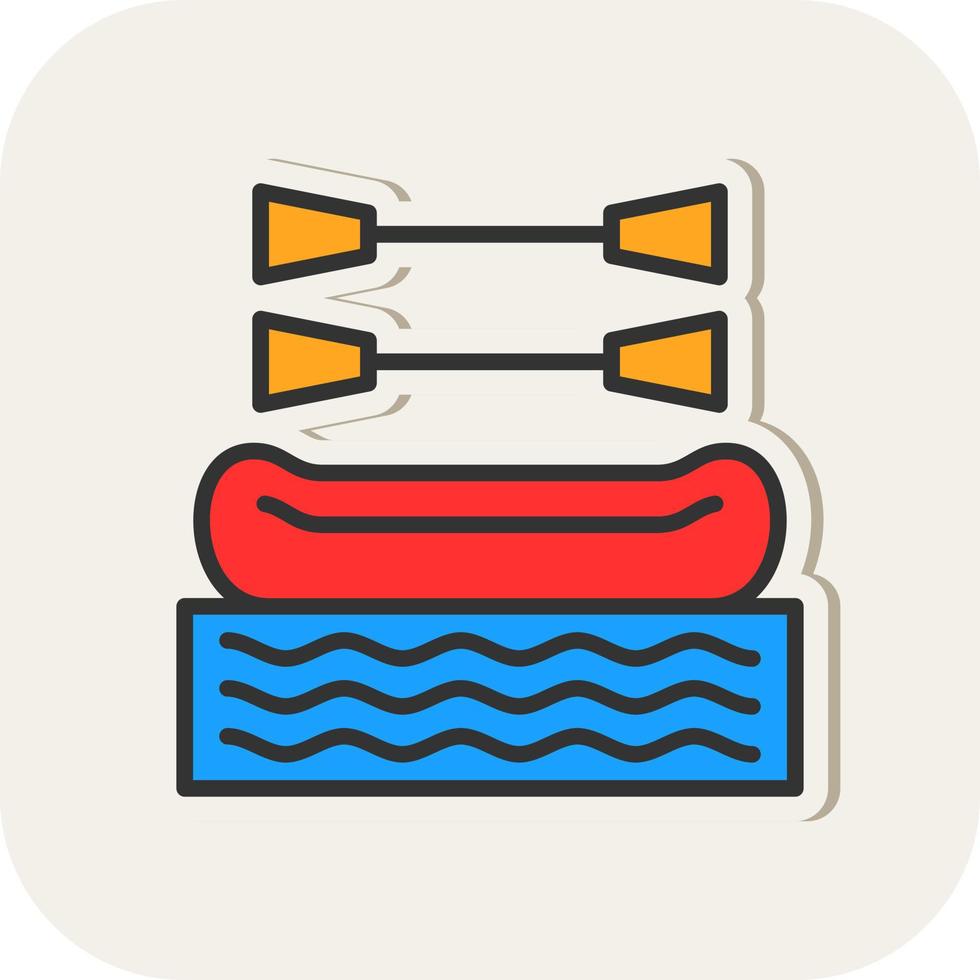 conception d'icône de vecteur de rafting