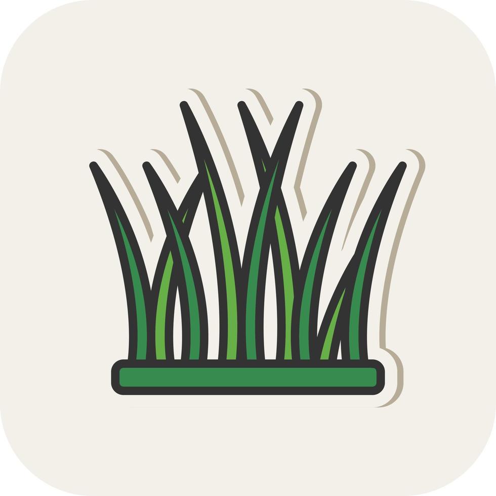 conception d'icône de vecteur d'herbe