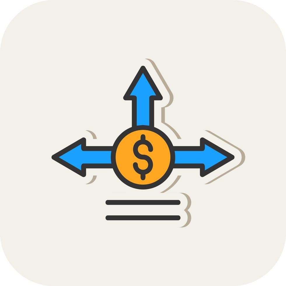 conception d'icône de vecteur de décision d'investissement