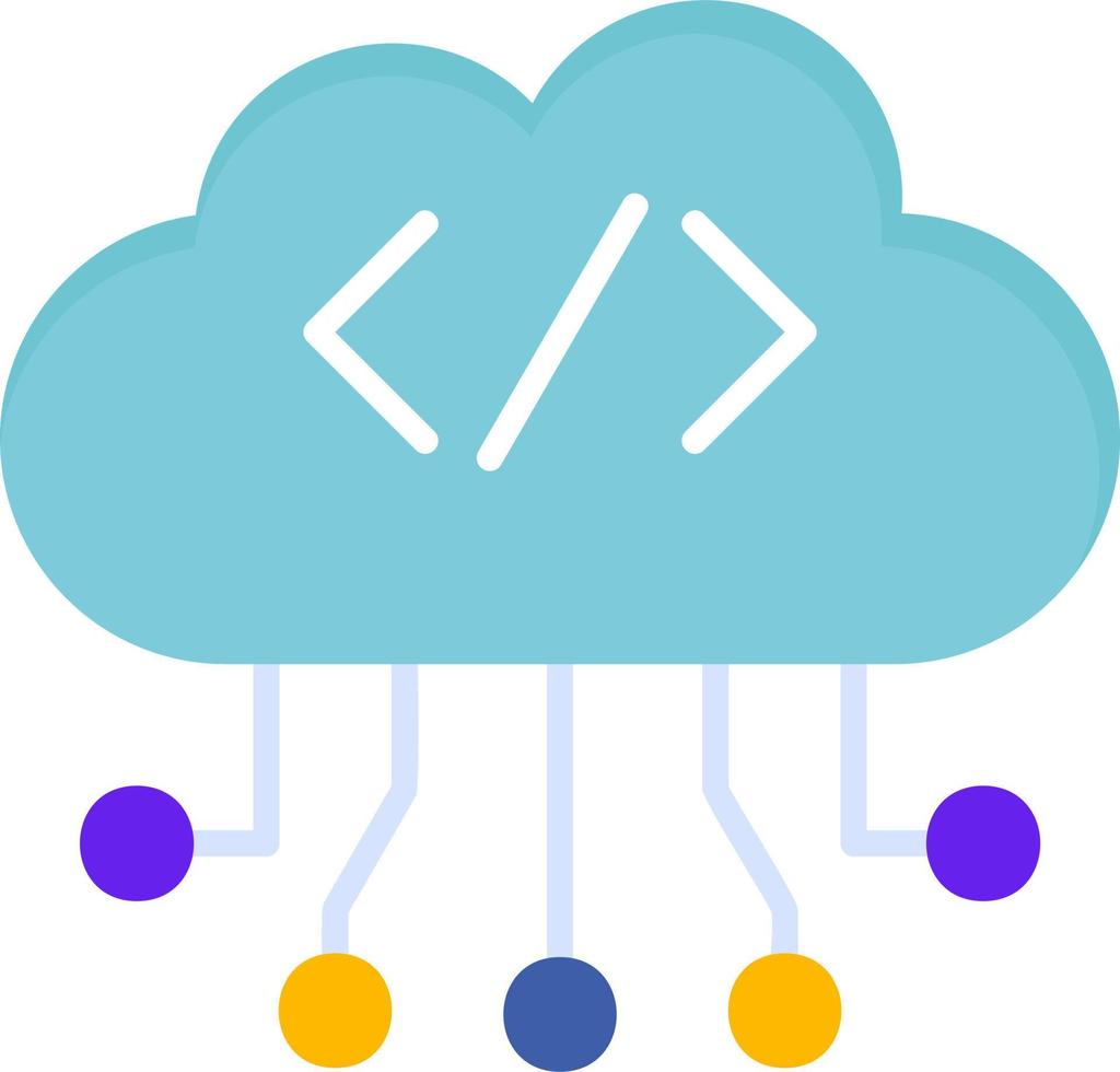 icône de vecteur de cloud computing