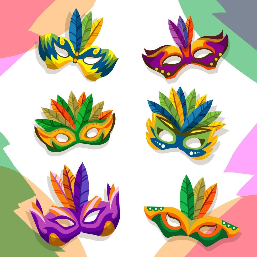 icône de festival de masque de rio vecteur