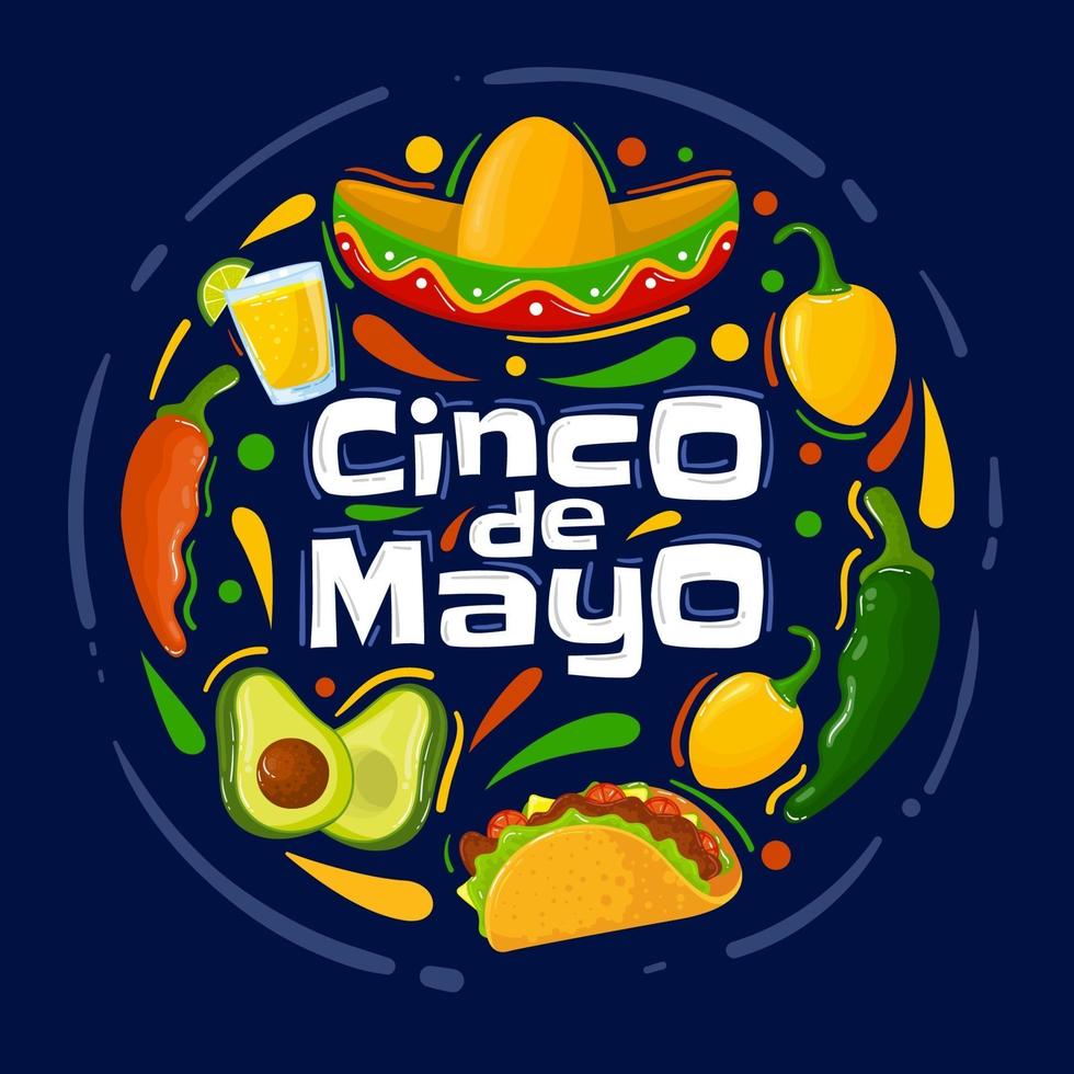 Fête du cinco de mayo vecteur