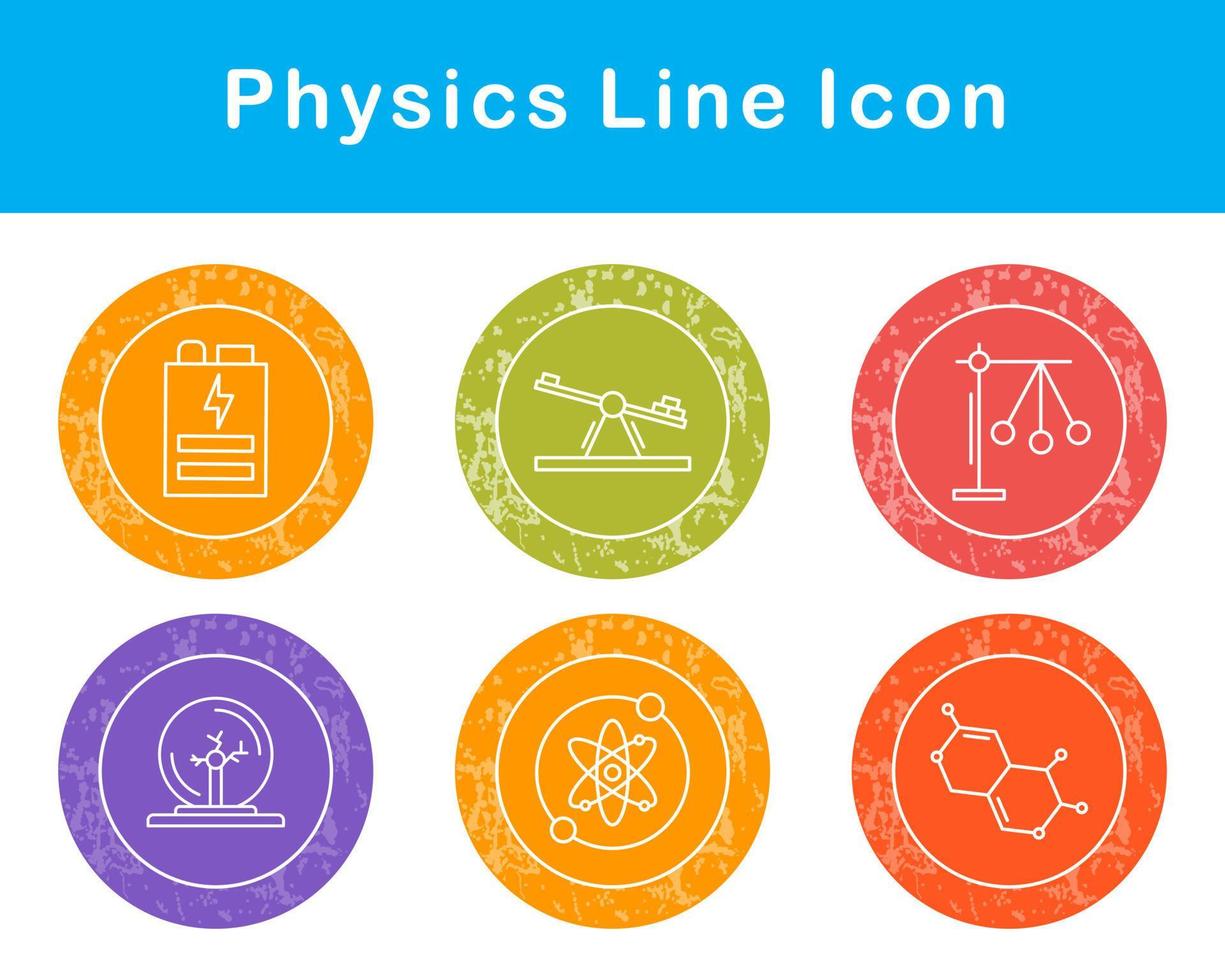 la physique vecteur icône ensemble