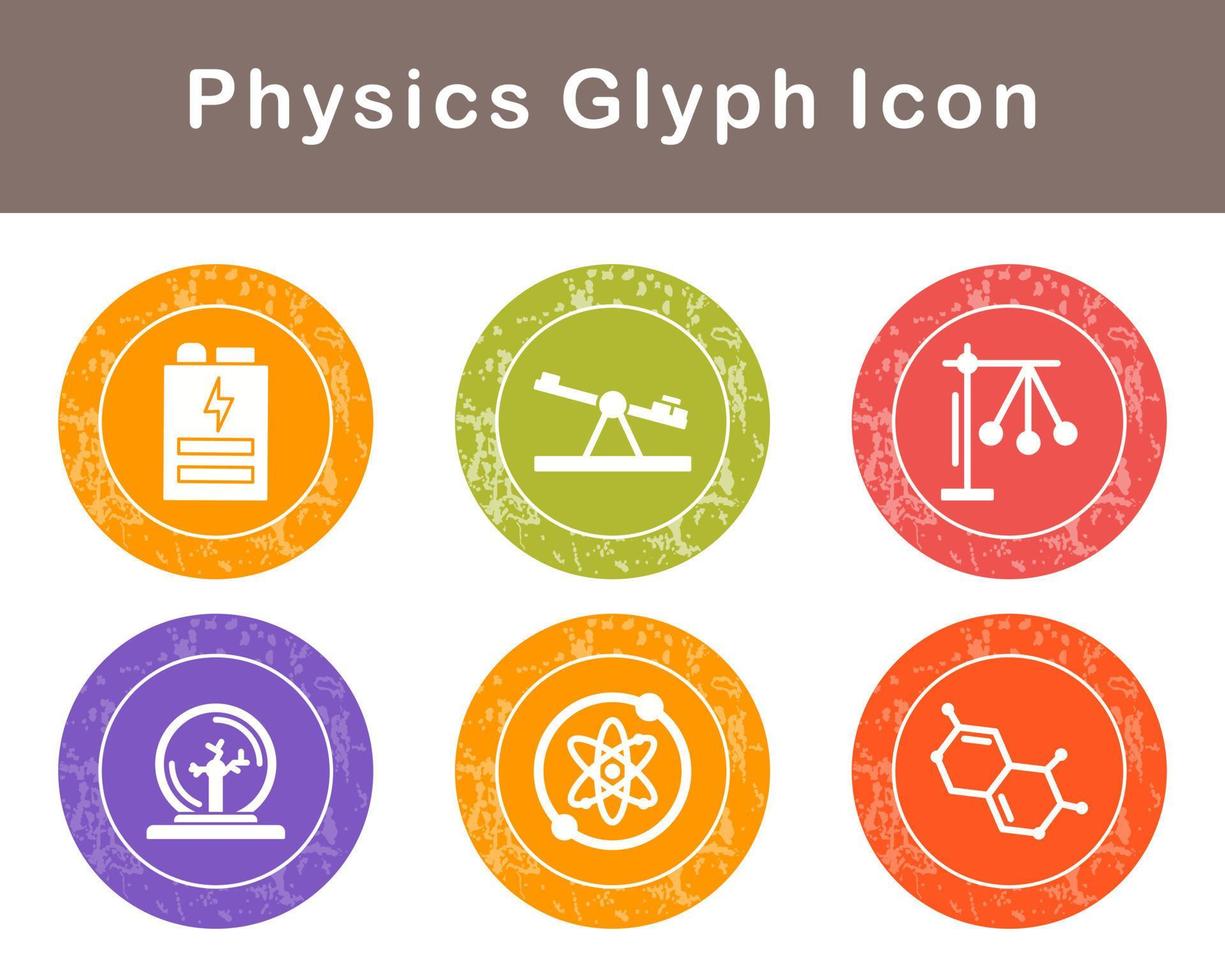 la physique vecteur icône ensemble