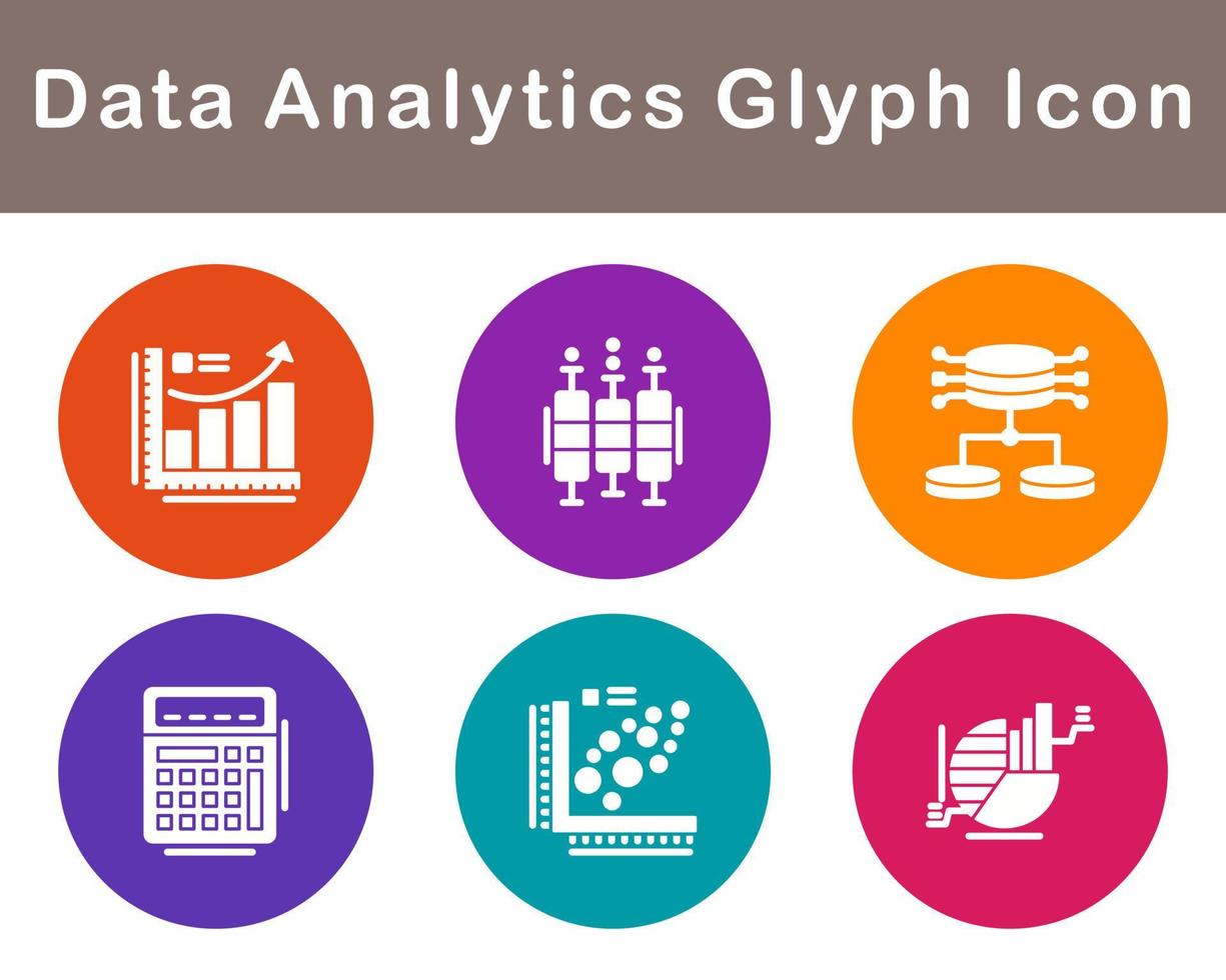 Les données analytique vecteur icône ensemble