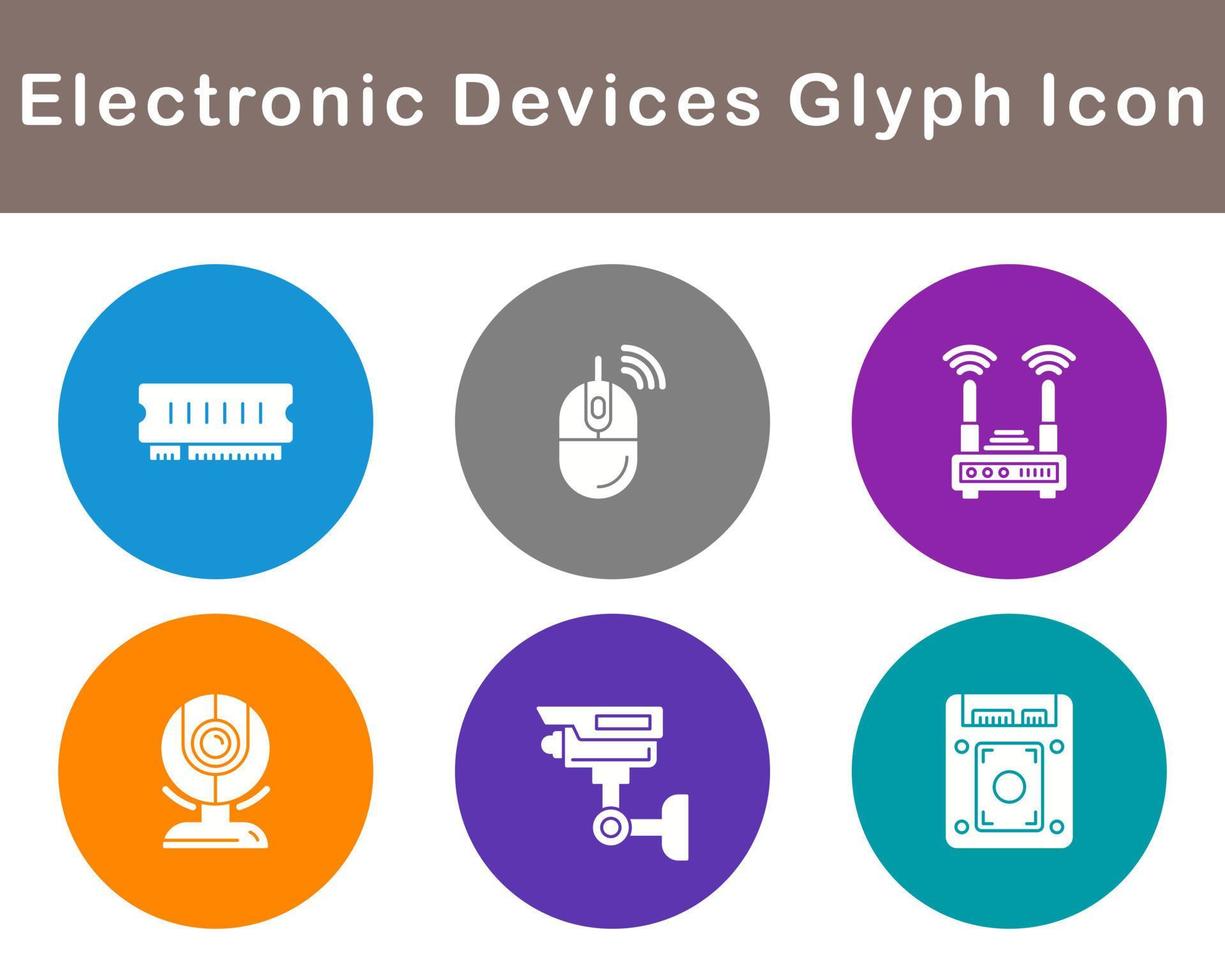 électronique dispositifs vecteur icône ensemble