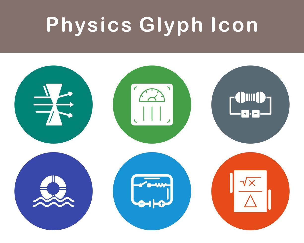 la physique vecteur icône ensemble