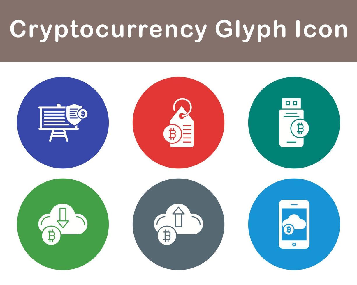 bitcoin et crypto-monnaie vecteur icône ensemble