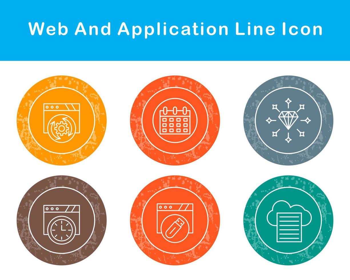 la toile et application vecteur icône ensemble