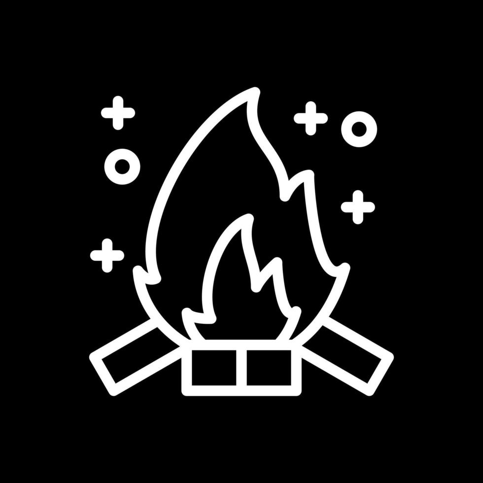 conception d'icône de vecteur de feu de joie