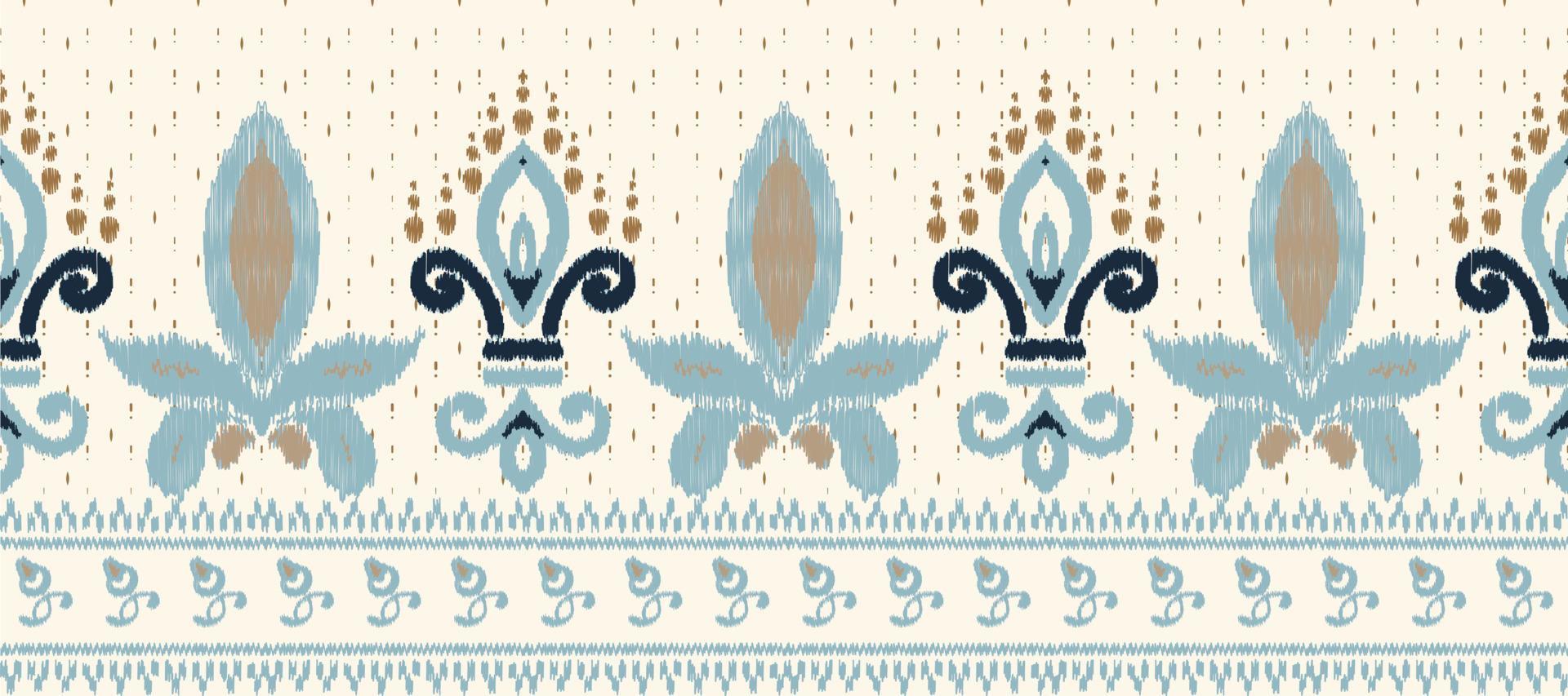 africain ikat paisley broderie. batik textile ikat dessins sans couture modèle numérique vecteur conception pour impression sari kurti bornéo en tissu frontière Ikkat dupatta