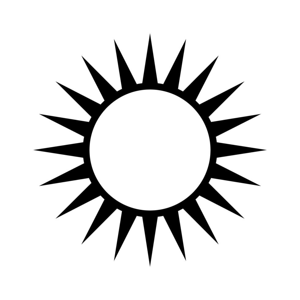 boho céleste Soleil icône logo. Facile moderne abstrait conception pour modèles, impressions, la toile, social médias des postes vecteur