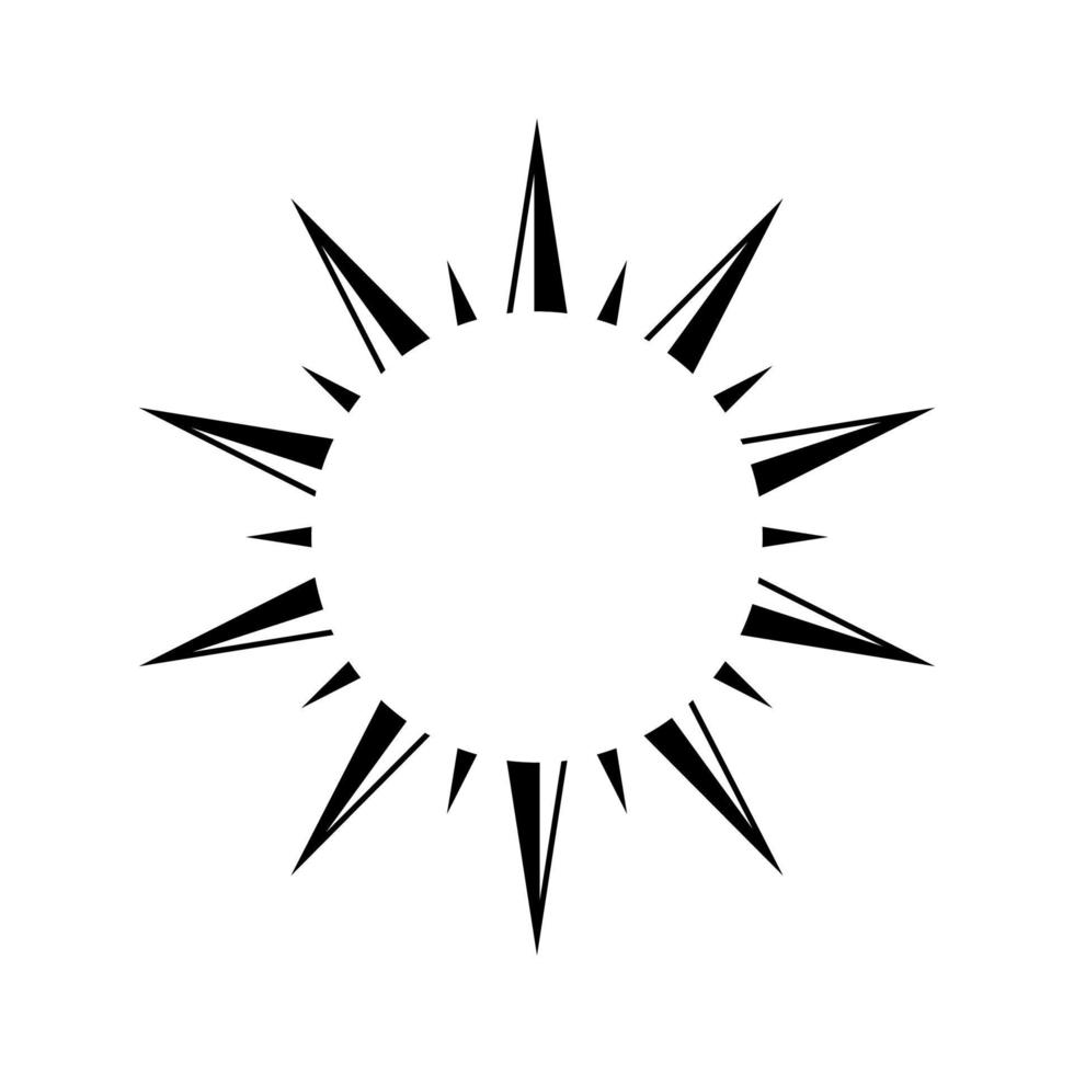 boho céleste Soleil icône logo. Facile moderne abstrait conception pour modèles, impressions, la toile, social médias des postes vecteur