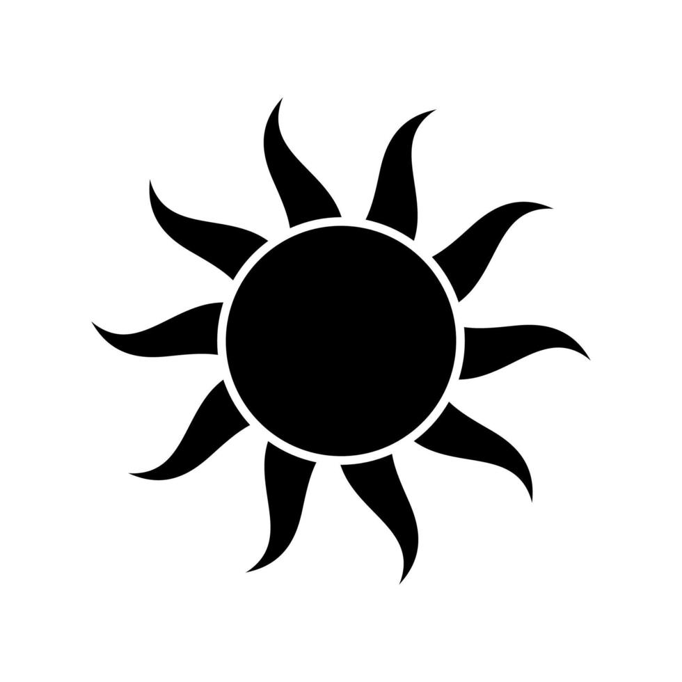 Soleil icône vecteur. Facile minimal moderne conception. vecteur