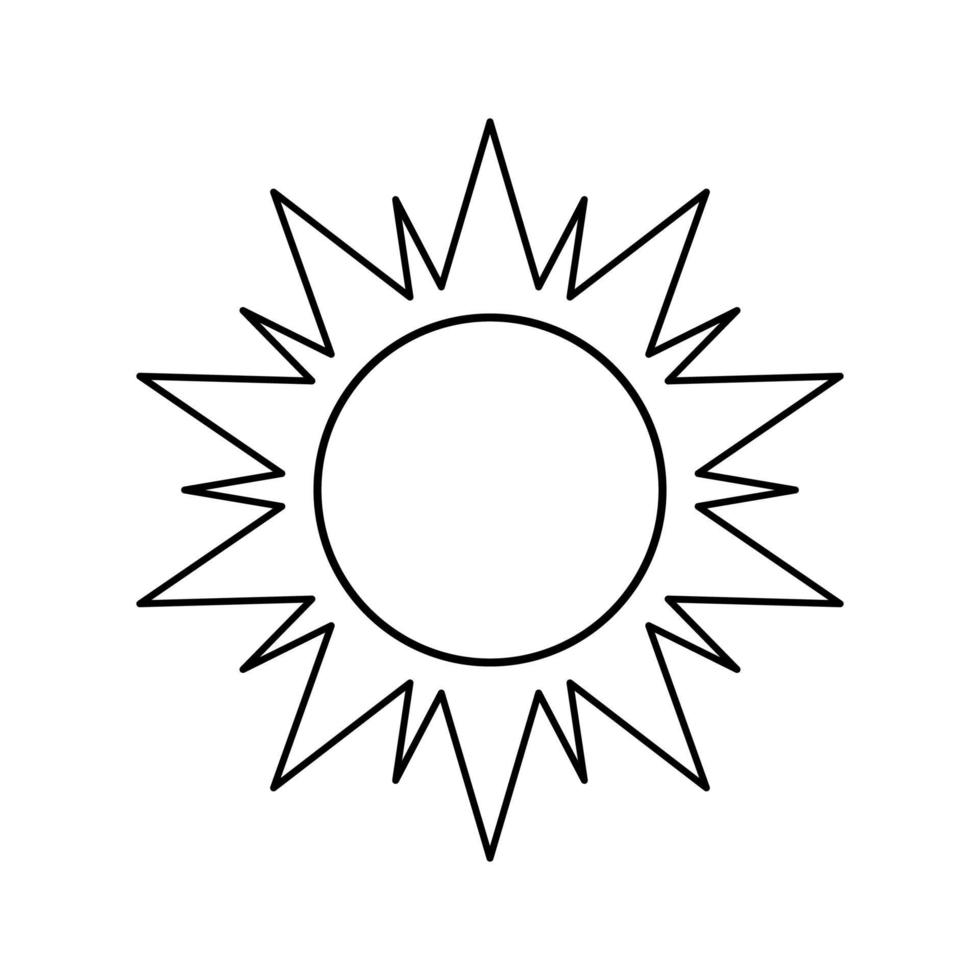 Soleil icône vecteur. Facile minimal moderne conception pour modèles, impressions, la toile, social médias des postes vecteur