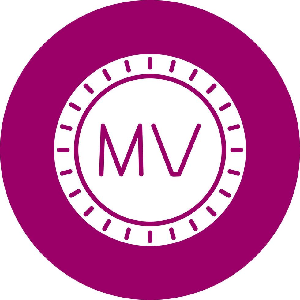 Maldives cadran code vecteur icône