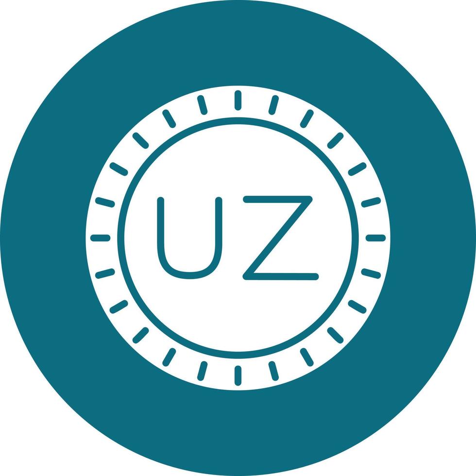 Ouzbékistan cadran code vecteur icône