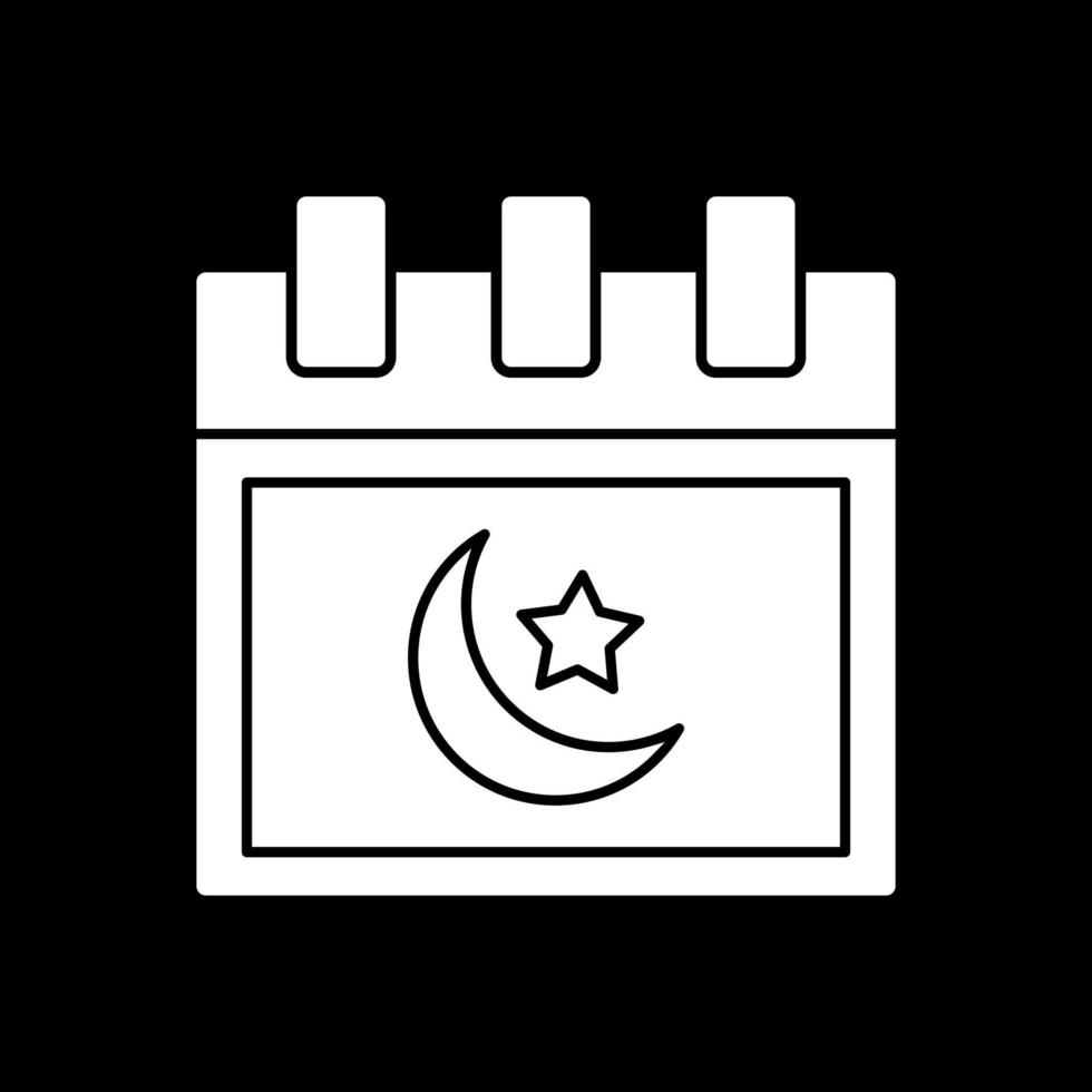 conception d'icône vectorielle calendrier islamique vecteur