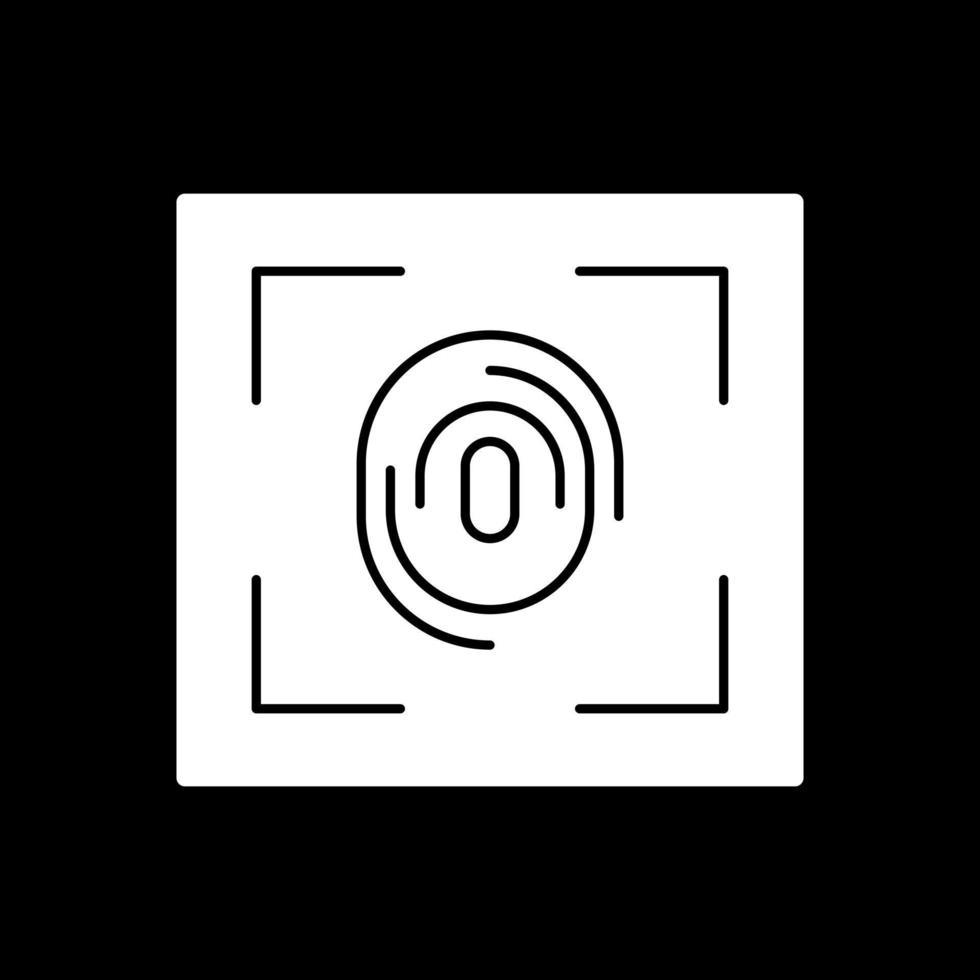 conception d'icône de vecteur de scanner d'empreintes digitales